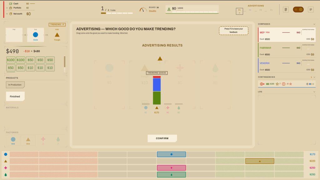 Market Fit screenshot: advertising results (light theme)